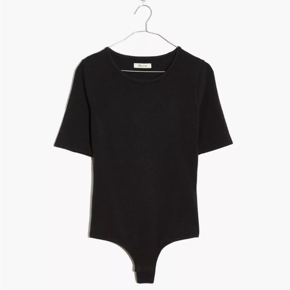 Madewell Crewneck Short-Sleeve Thong Bodysuit EUC